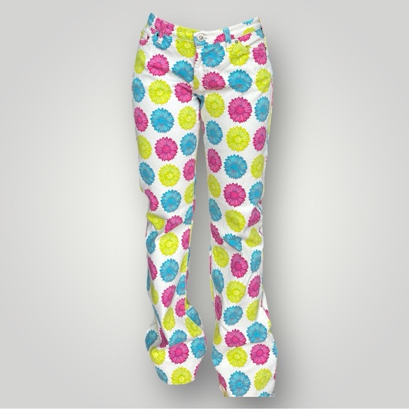 Versace Jeans Neon Floral Printed Pants 🌸 - Picture 1 of 7